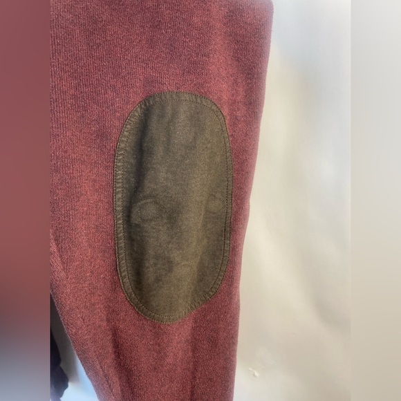 Lands End Men's Rib Quarter Zip Sweater‎ XL elbow patches - Picture 3 of 9